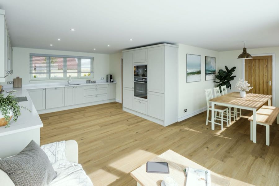 Completed homes at the Beanacre development